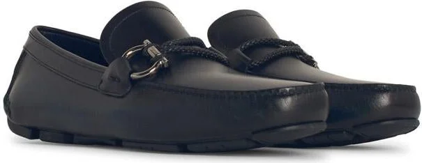 Salvatore Ferragamo Blue Leather Loafers - Image 2