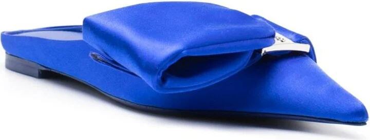 Salvatore Ferragamo Bow Leather Slippers - Image 4