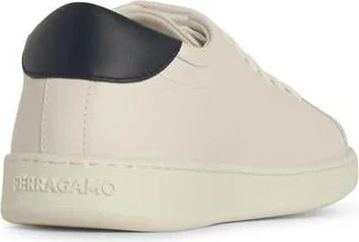 Salvatore Ferragamo 'Brandy' White Leather Sneakers - Image 3