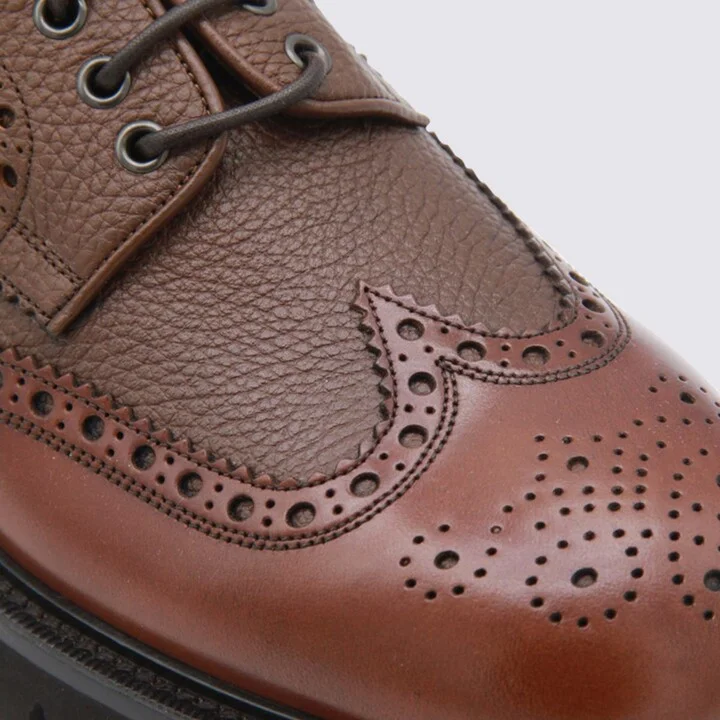 Salvatore Ferragamo Brown Leather Lace Up Shoes - Image 4