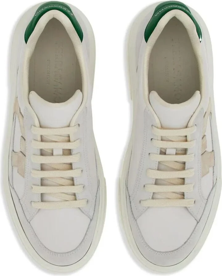 Salvatore Ferragamo Cassina Leather Sneakers With Gancini Patch Shoes - Image 4