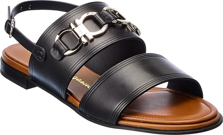 Salvatore Ferragamo Chaim 10 Leather Sandal