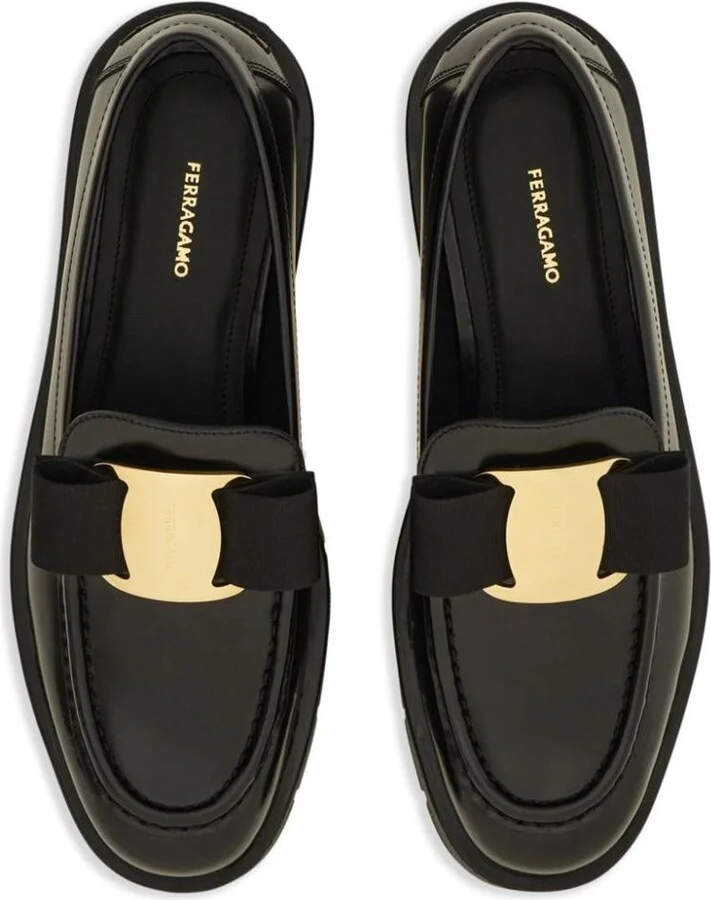 Salvatore Ferragamo Chunky Vara Bow Loafer Shoes - Image 2