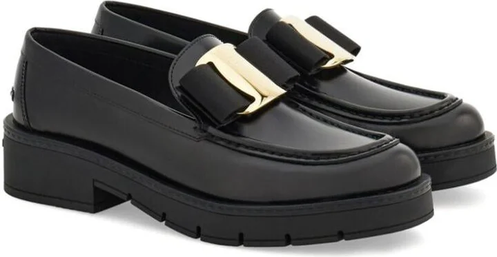 Salvatore Ferragamo Chunky Vara Bow Loafer Shoes - Image 4
