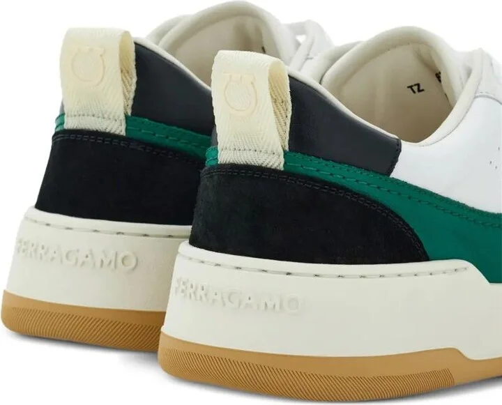 Salvatore Ferragamo Dennis Suede Panelled Sneakers Shoes - Image 3