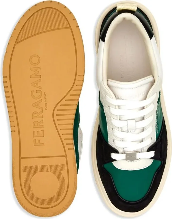 Salvatore Ferragamo Dennis Suede Panelled Sneakers Shoes - Image 5