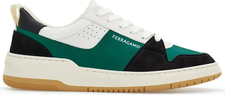 Salvatore Ferragamo Dennis Suede Panelled Sneakers Shoes