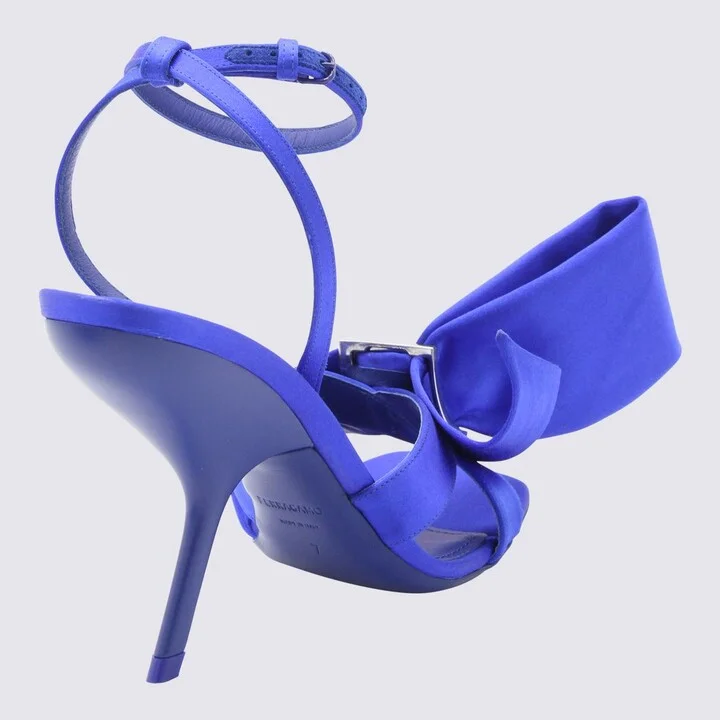 Salvatore Ferragamo Electric Blue Satin Helena Pumps - Image 2