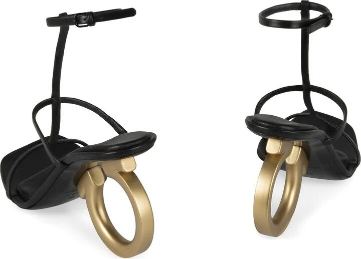 Salvatore Ferragamo Elina Leather Sandals - Image 4