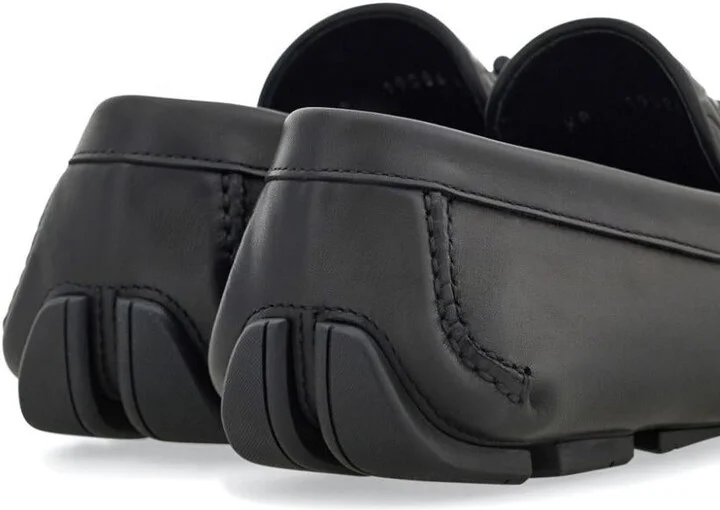 Salvatore Ferragamo Embossed Gancini Monogram Driving Loafers Shoes - Image 3