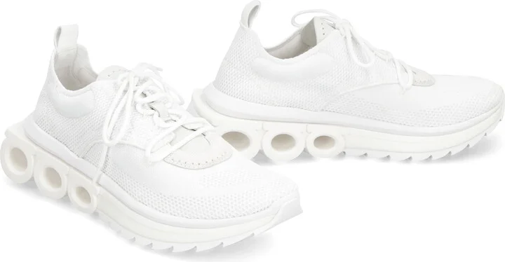 Salvatore Ferragamo Fabric Low-Top Sneakers - Image 3