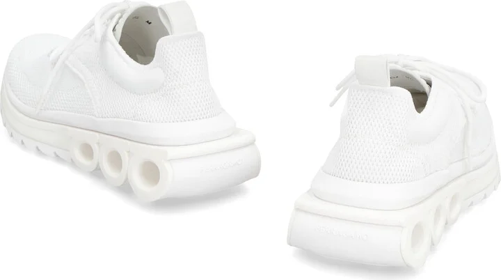 Salvatore Ferragamo Fabric Low-Top Sneakers - Image 4