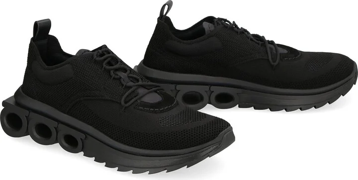 Salvatore Ferragamo Fabric Low-Top Sneakers - Image 3