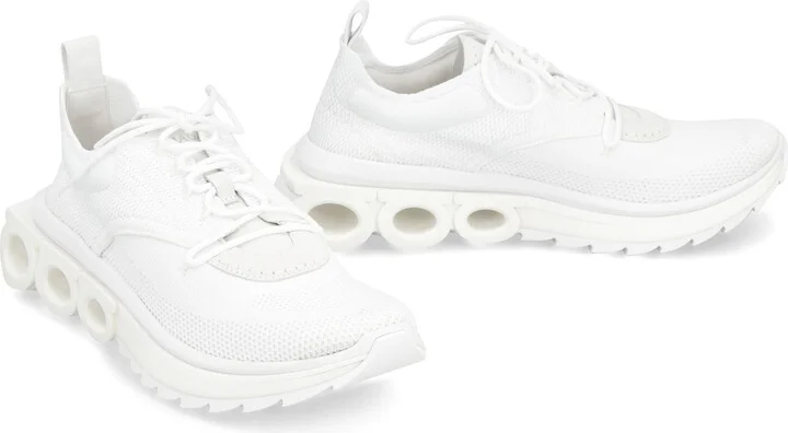 Salvatore Ferragamo Fabric Low-Top Sneakers - Image 3