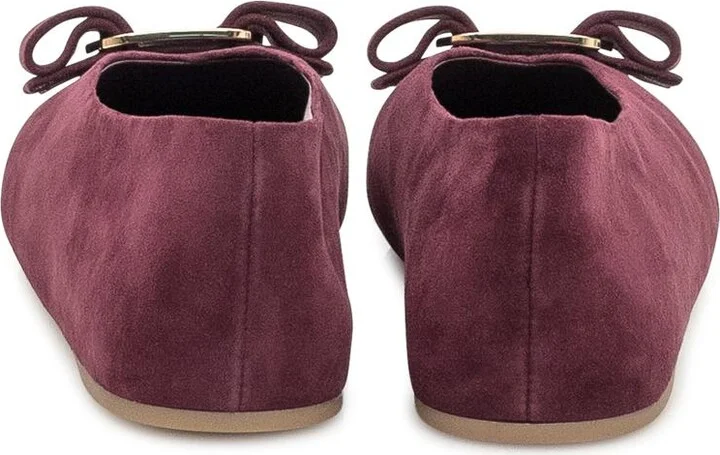 Salvatore Ferragamo Ferragamo Ballerinas In Suede - Image 3