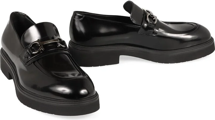 Salvatore Ferragamo Fiorello Leather Loafers - Image 3