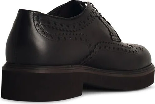 Salvatore Ferragamo Fire' 'Scarpa' In Dark Brown Leather - Image 3