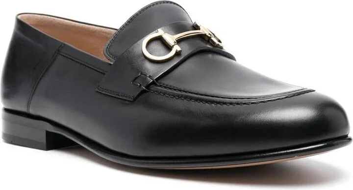 Salvatore Ferragamo Gancini Leather Loafers - Image 4