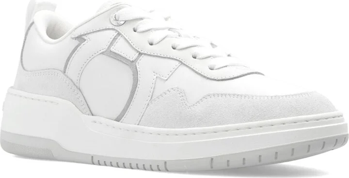 Salvatore Ferragamo Gancini Leather Sneakers - Image 2