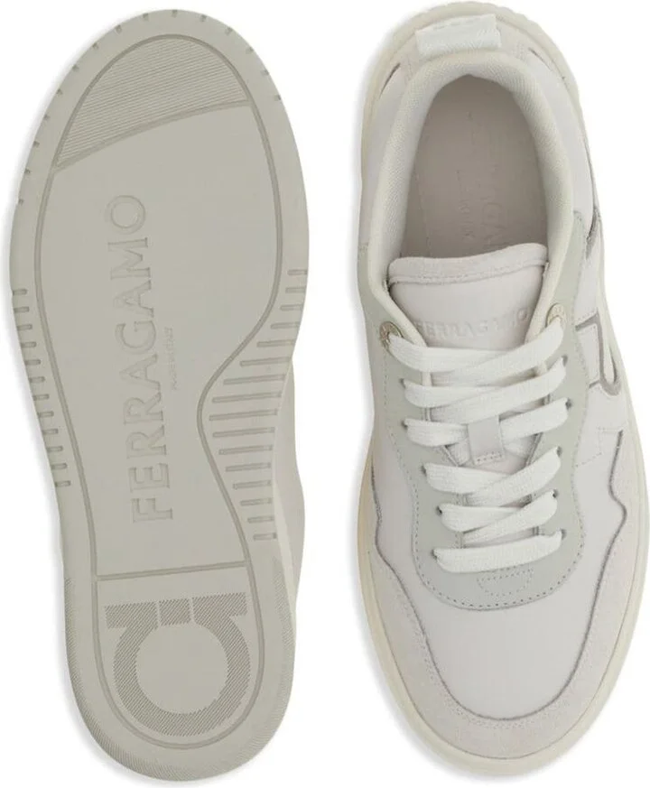 Salvatore Ferragamo Gancini Leather Sneakers - Image 2