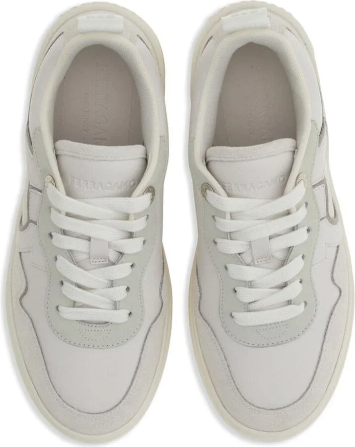 Salvatore Ferragamo Gancini Leather Sneakers - Image 3