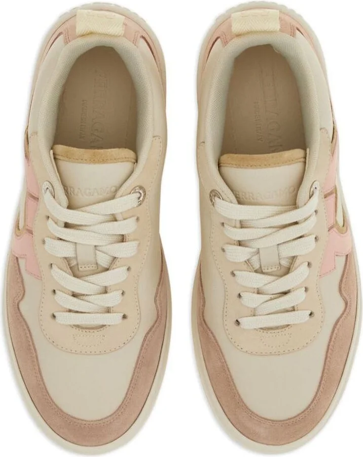 Salvatore Ferragamo Gancini Leather Sneakers - Image 2