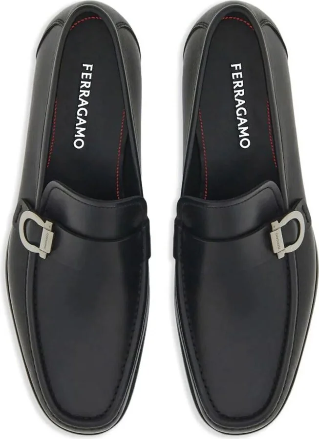 Salvatore Ferragamo Gancini Ornament Caspian Leather Loafers Shoes - Image 2