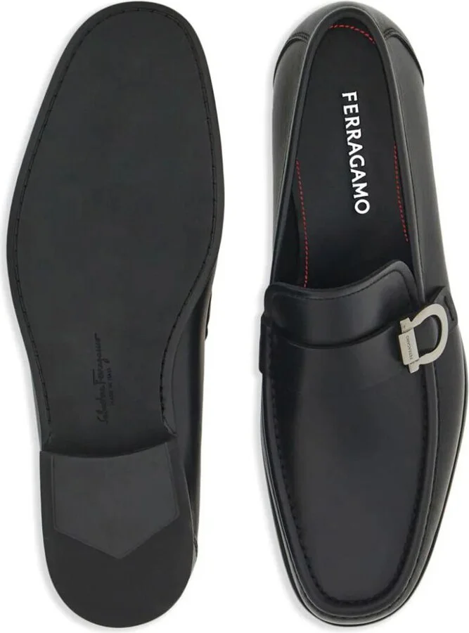 Salvatore Ferragamo Gancini Ornament Caspian Leather Loafers Shoes - Image 3