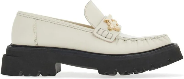 Salvatore Ferragamo Gancio Leather Loafers