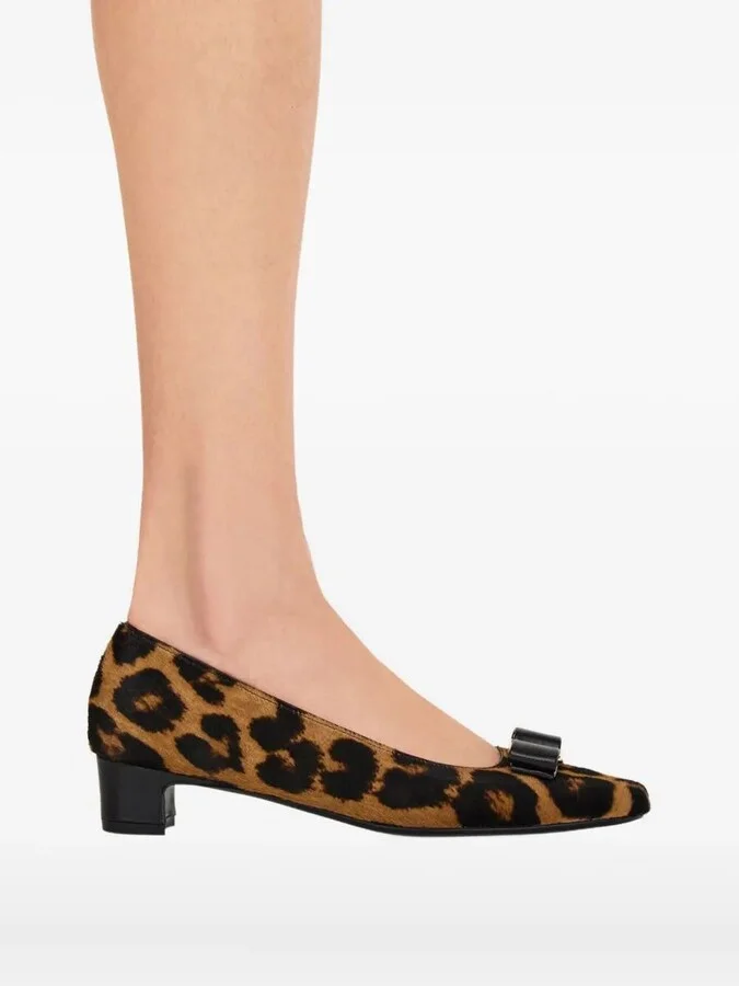 Salvatore Ferragamo Horsehair Printed Pirri Pony Décolleté Shoes - Image 2