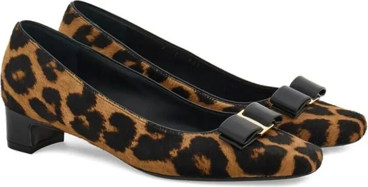 Salvatore Ferragamo Horsehair Printed Pirri Pony Décolleté Shoes - Image 3