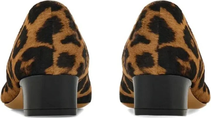 Salvatore Ferragamo Horsehair Printed Pirri Pony Décolleté Shoes - Image 4