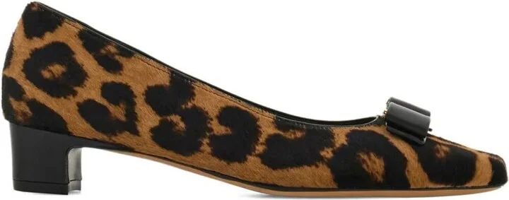 Salvatore Ferragamo Horsehair Printed Pirri Pony Décolleté Shoes
