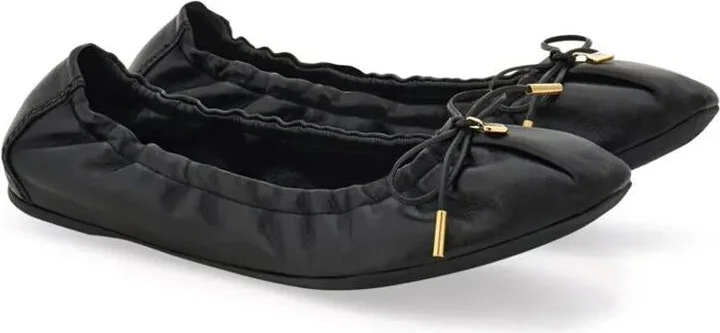 Salvatore Ferragamo Joelle Elasticated Ballet Flat Shoes - Image 2