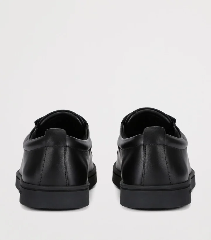 Salvatore Ferragamo Leather Alfie Slip-On Sneakers - Image 2