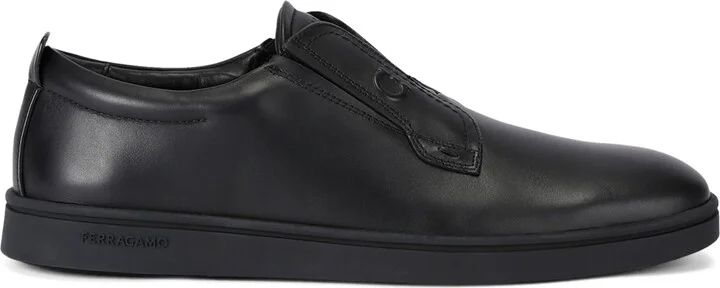 Salvatore Ferragamo Leather Alfie Slip-On Sneakers