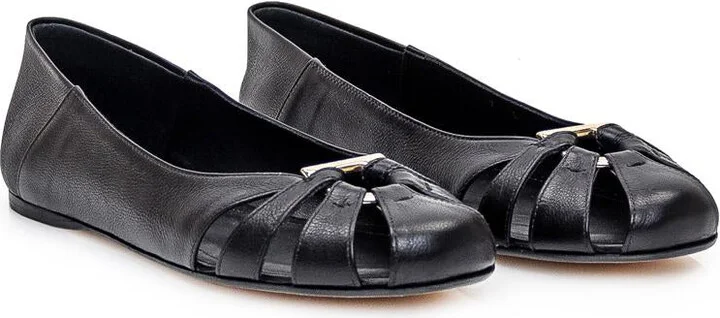 Salvatore Ferragamo Leather Ballerina - Image 2