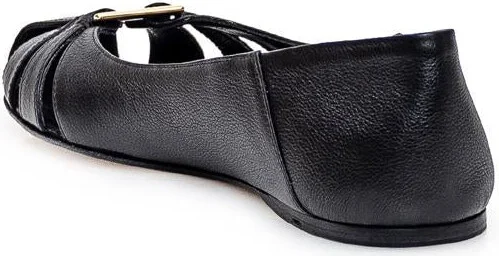 Salvatore Ferragamo Leather Ballerina - Image 3