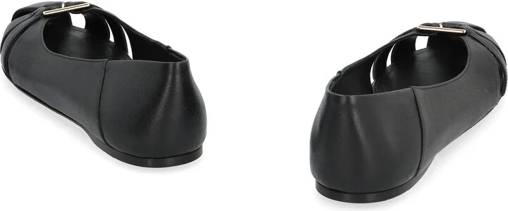Salvatore Ferragamo Leather Ballet Flats - Image 4