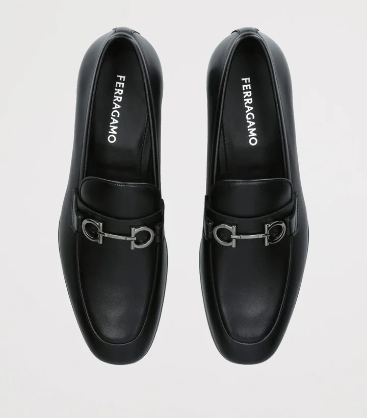 Salvatore Ferragamo Leather Balty Loafers - Image 4