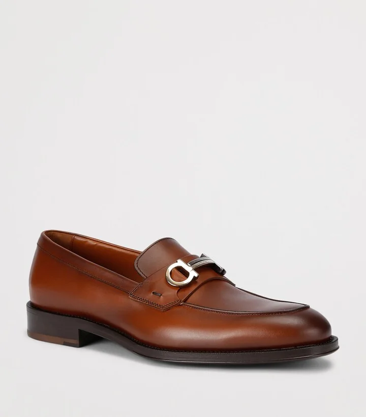 Salvatore Ferragamo Leather Benedict Loafers - Image 3