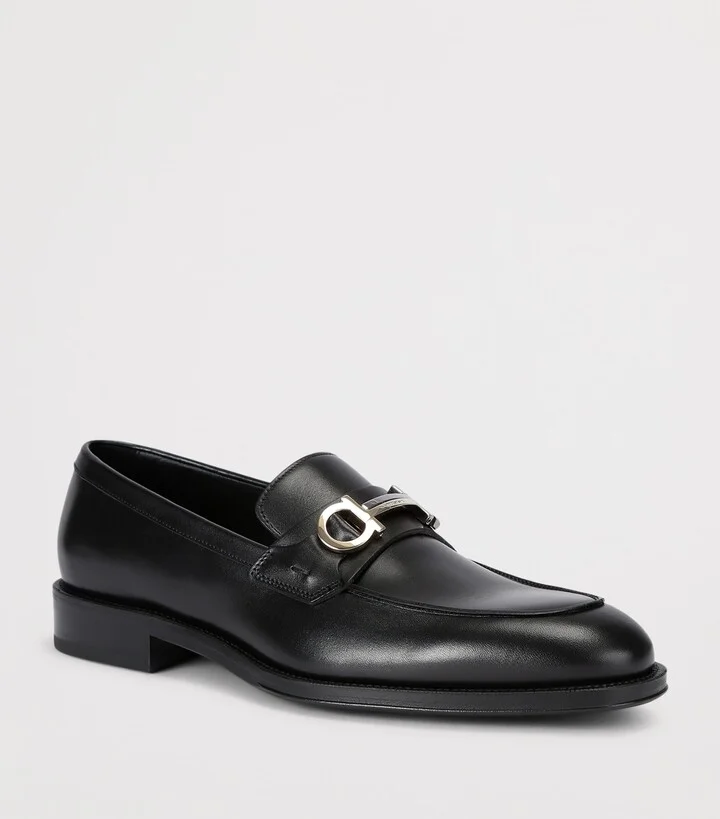 Salvatore Ferragamo Leather Benedict Loafers - Image 3