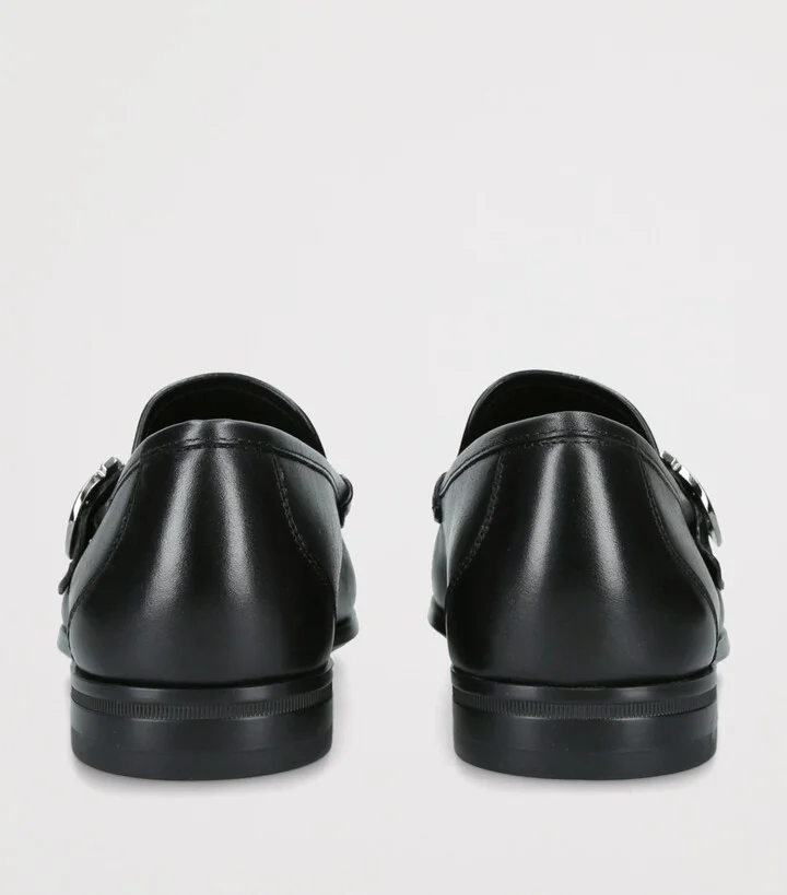 Salvatore Ferragamo Leather Caspian Loafers - Image 2