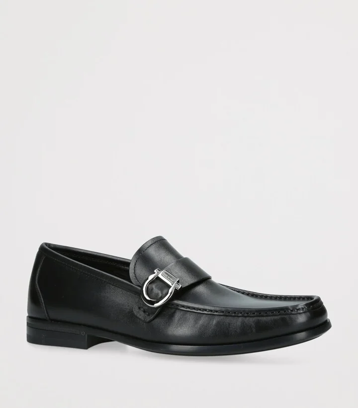 Salvatore Ferragamo Leather Caspian Loafers - Image 3