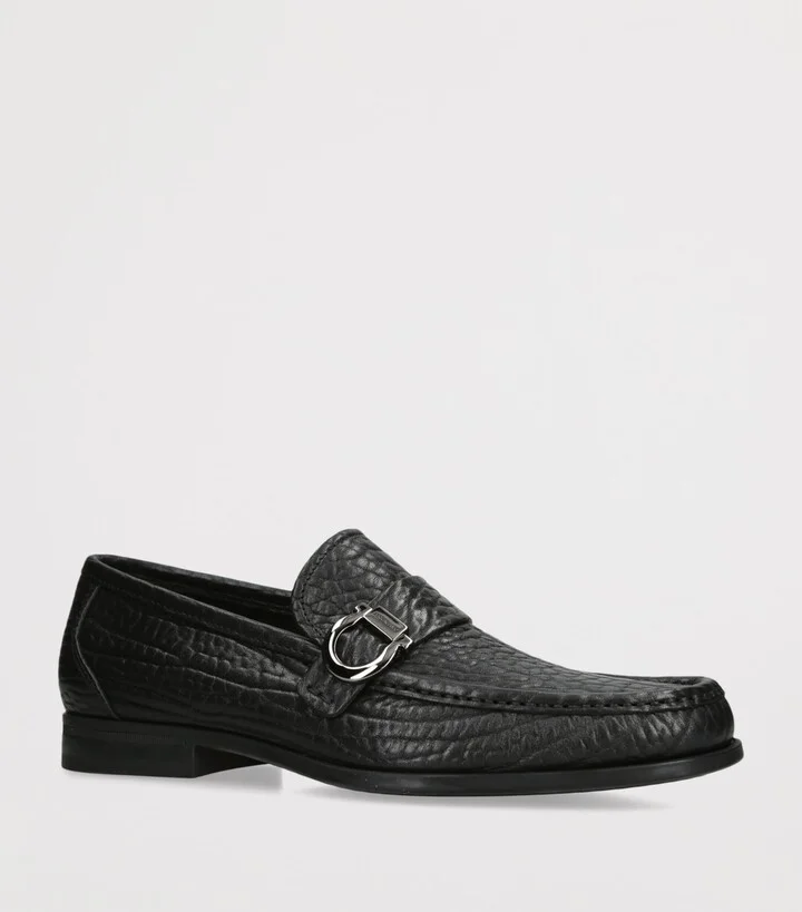Salvatore Ferragamo Leather Caspian Loafers - Image 3