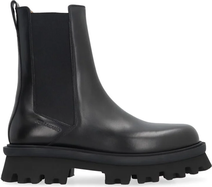 Salvatore Ferragamo Leather Chelsea Boots