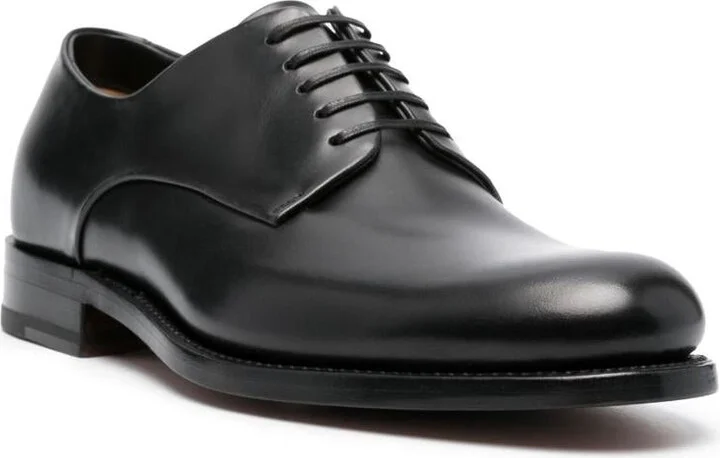 Salvatore Ferragamo Leather Derby Shoes - Image 2