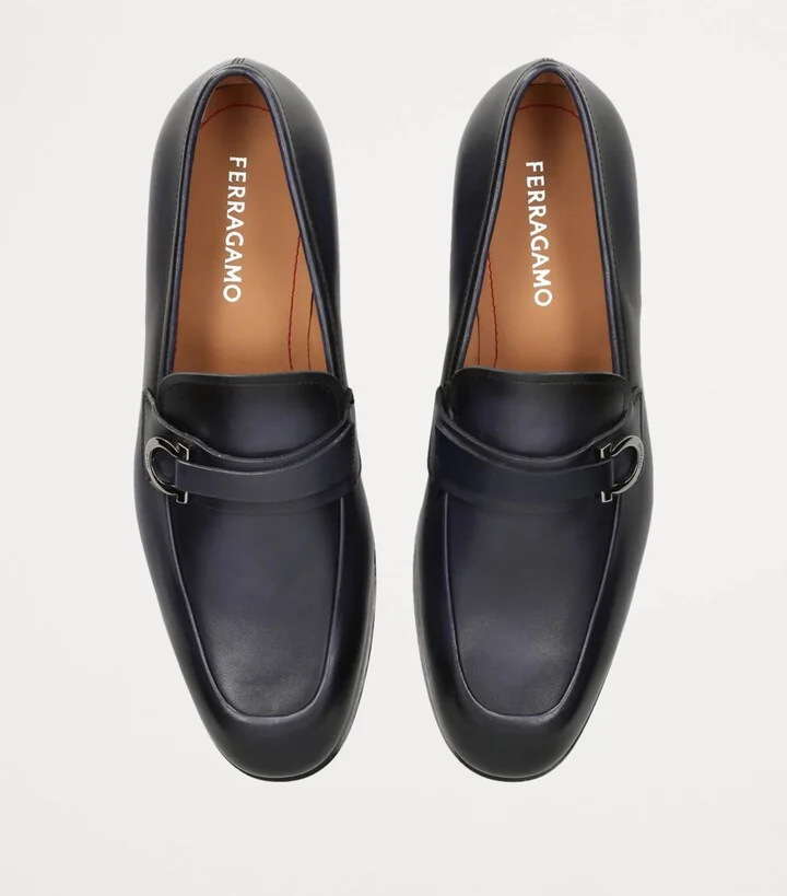 Salvatore Ferragamo Leather Florio Loafers - Image 4