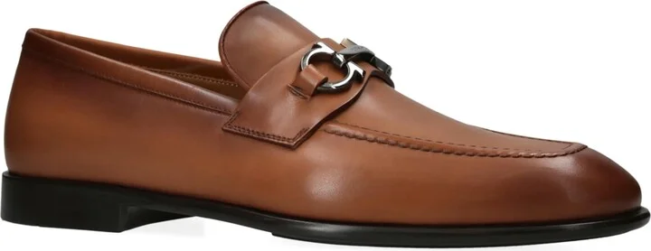 Salvatore Ferragamo Leather Foster Gancho Loafers - Image 3
