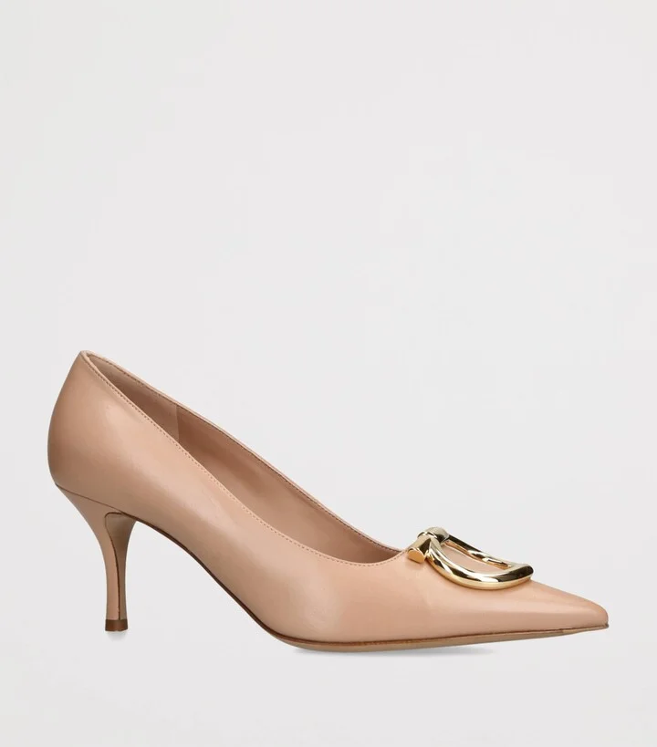 Salvatore Ferragamo Leather Lara Pumps 70 - Image 3
